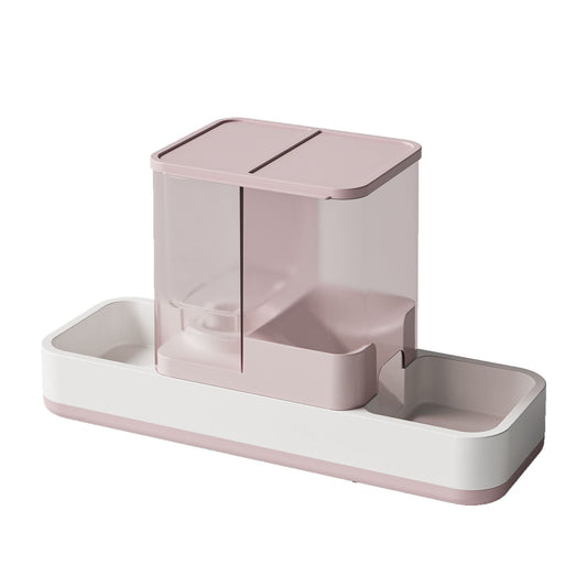 Pink 2-in-1 Automatic Pet Water and Food Dispenser - Gravity Feeder for Cats and Dogs Tristar Online