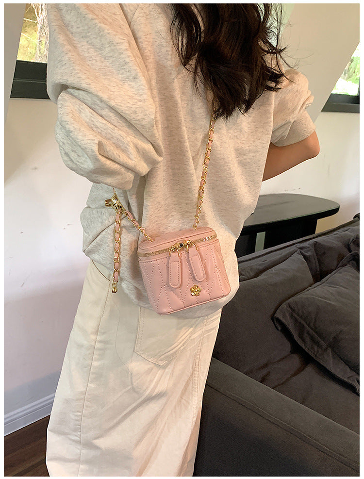 Pink Chic Quilted Mini Box Crossbody Bag - Luxury Style Chain Purse for Women Tristar Online
