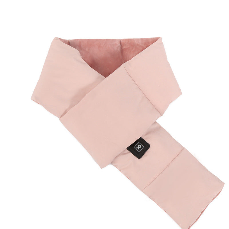 Pink USB Electric Heated Scarf - Portable Puffer Neck Warmer with 3-Level Heat Control for Winter Tristar Online