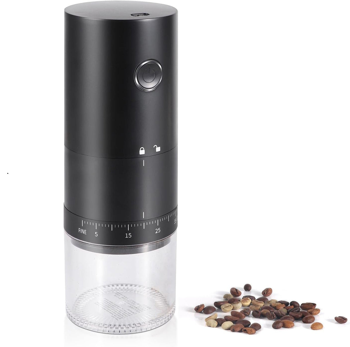 Portable Electric Coffee Grinder - 1500mAh Battery, 30-Mesh Fine Grind, USB-C Charging Tristar Online