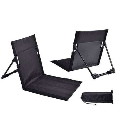 Portable Folding Beach Chair - Reclining Outdoor Seat 68x39.5x40.5cm with Carry Bag in black Tristar Online