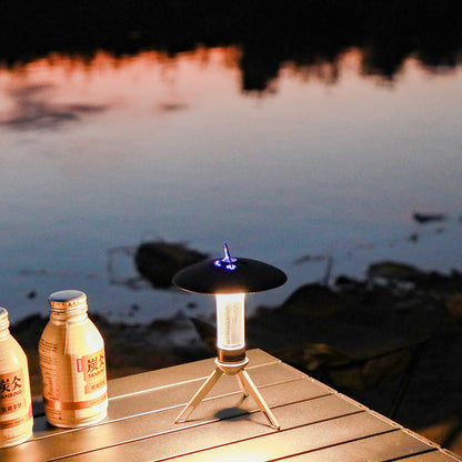 Portable Outdoor Camping Lantern with Tripod Stand, Soft Light Diffuser & USB-C Charging(black) Tristar Online