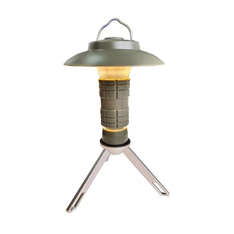 Portable Outdoor Camping Lantern with Tripod Stand, Soft Light Diffuser & USB-C Charging(green) Tristar Online