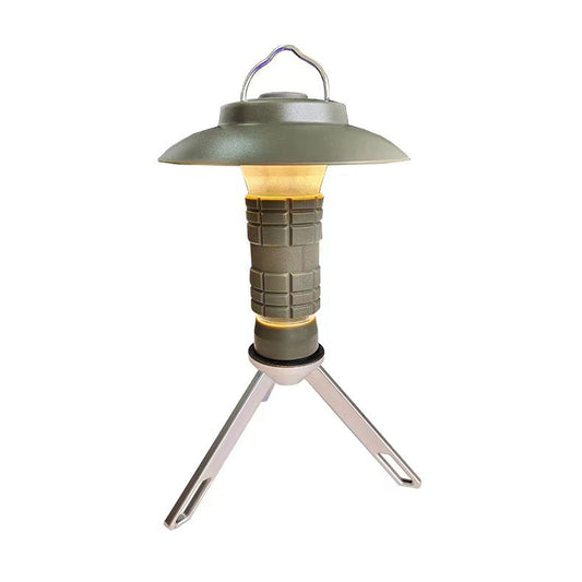 Portable Outdoor Camping Lantern with Tripod Stand, Soft Light Diffuser & USB-C Charging(green) Tristar Online