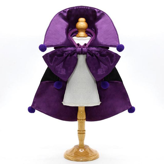 Purpie Regal Vampire Pet Cape | Halloween & Christmas Costume Cloak with Bow & Pom-Poms for Dogs and Cats(Size M) Tristar Online