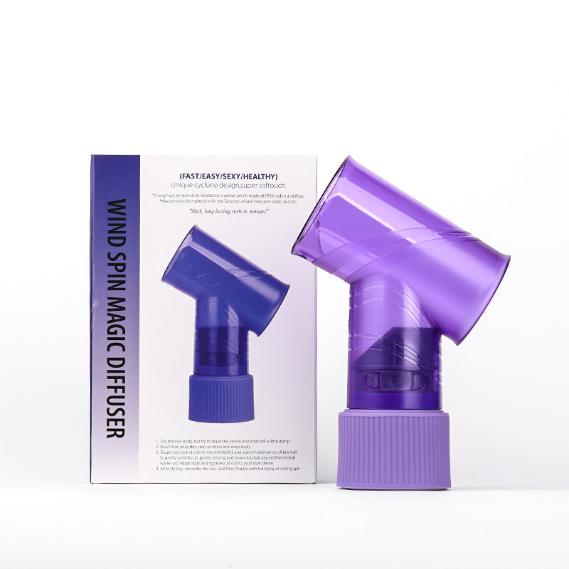 Purple Wind Spin Hair Curler Diffuser - Universal Hair Dryer Attachment for Effortless Waves and Curls Tristar Online