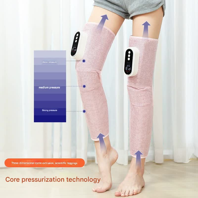 Rechargeable Air Compression Leg Massager with Heat Therapy for Knee & Calf Relief(grey-Double) Tristar Online