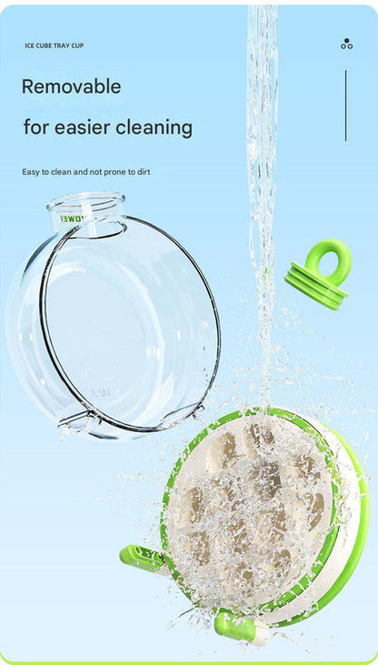 Red Portable Press-Release Ice Cube Maker Bottle - Makes 12 Cubes, Doubles as Bottle Tristar Online