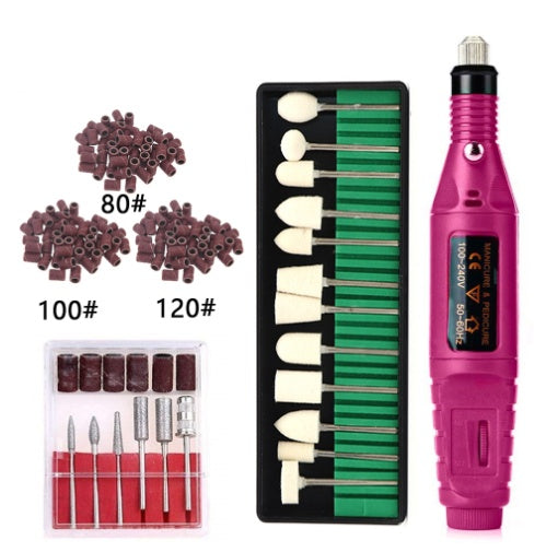 Regular Set With Wool Grinding Needle + Sanding Ring Portable Electric Nail Drill Kit - USB Manicure Pedicure Polishing & Shaping Tool Set Tristar Online