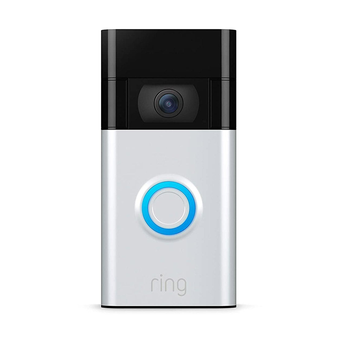 Ring Battery Video Doorbell – DIY Wireless Doorbell Camera with Head-to-Toe View, HD Video, Built-in Battery- Satin Nickel - (AU Version) Ring
