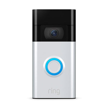 Ring Battery Video Doorbell – DIY Wireless Doorbell Camera with Head-to-Toe View, HD Video, Built-in Battery- Satin Nickel - (AU Version) Ring