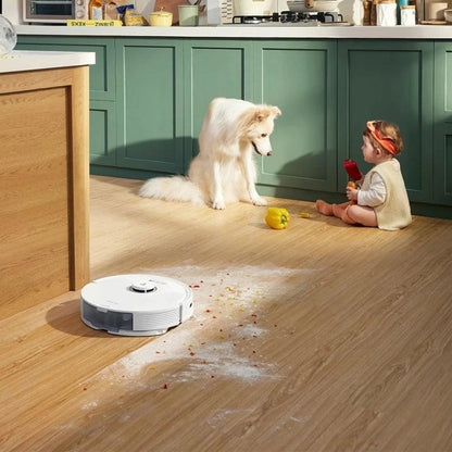 Roborock Q8 Max+ Plus Robot Vacuum & Mop Cleaner with Self-Emptying - White Roborock