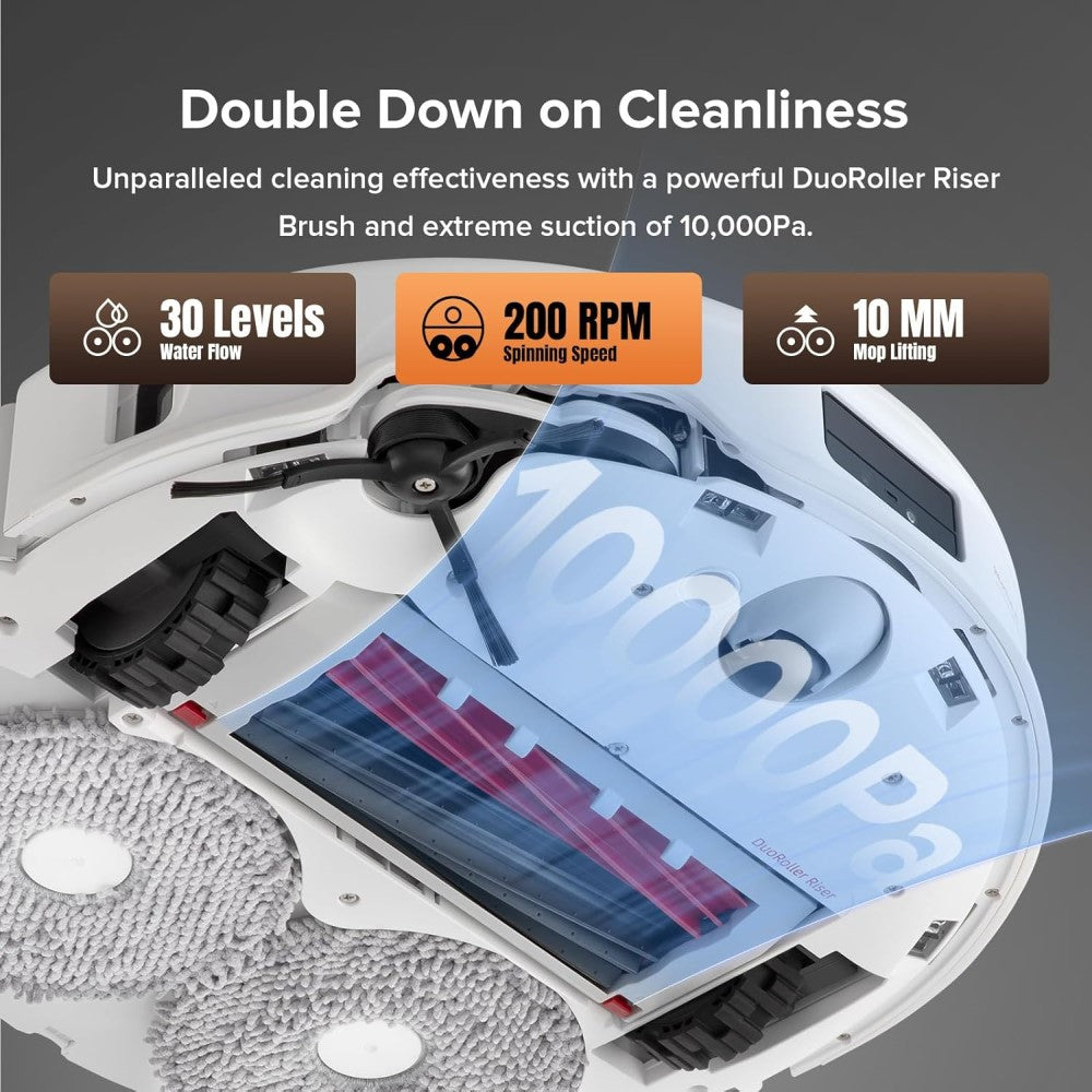 Roborock Qrevo Master Robotic Vacuum Cleaner with Multifunctional Dock - White - Excellent Refurbished Roborock