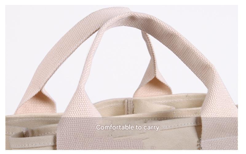 Rose red Canvas Lunch Tote Bag - Stylish Handbag with Multiple Compartments for Women Tristar Online