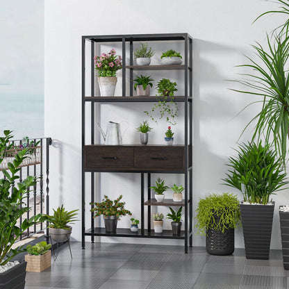 Rustic Accent Bookshelf 90CM Wide Plant Display Rack Tristar Online
