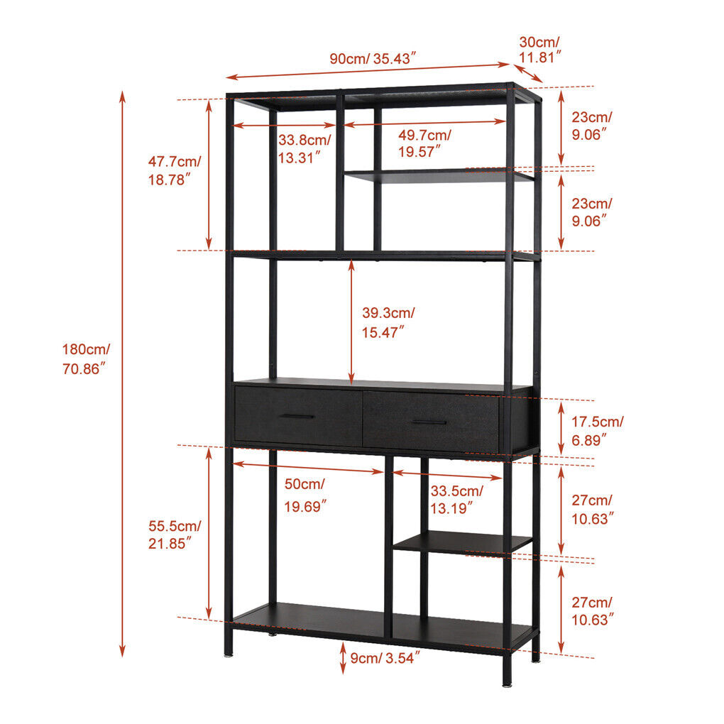 Rustic Accent Bookshelf 90CM Wide Plant Display Rack Tristar Online