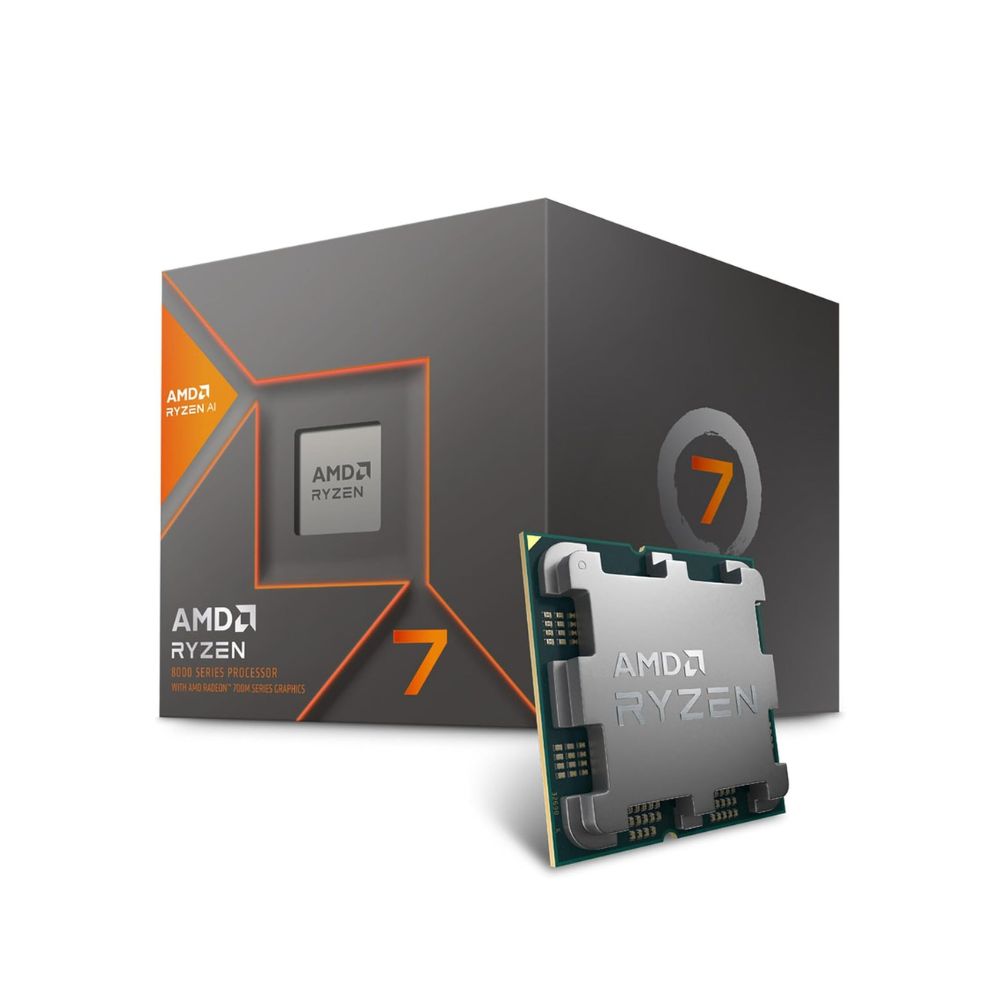 AMD Ryzen 7 7700X Octa-Core Processor, 4.5 GHz Base, 5.4 GHz Overclocking, Radeon GPU, 64-Bit Processing, 105W Power, Retail Pack