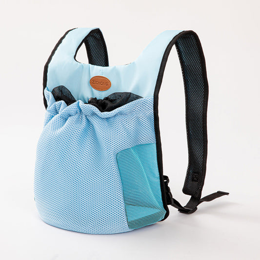 S Blue Hands-Free Pet Carrier Backpack for Small Dogs & Cats - Breathable Chest Pack for Outdoor Travel & Hiking Tristar Online