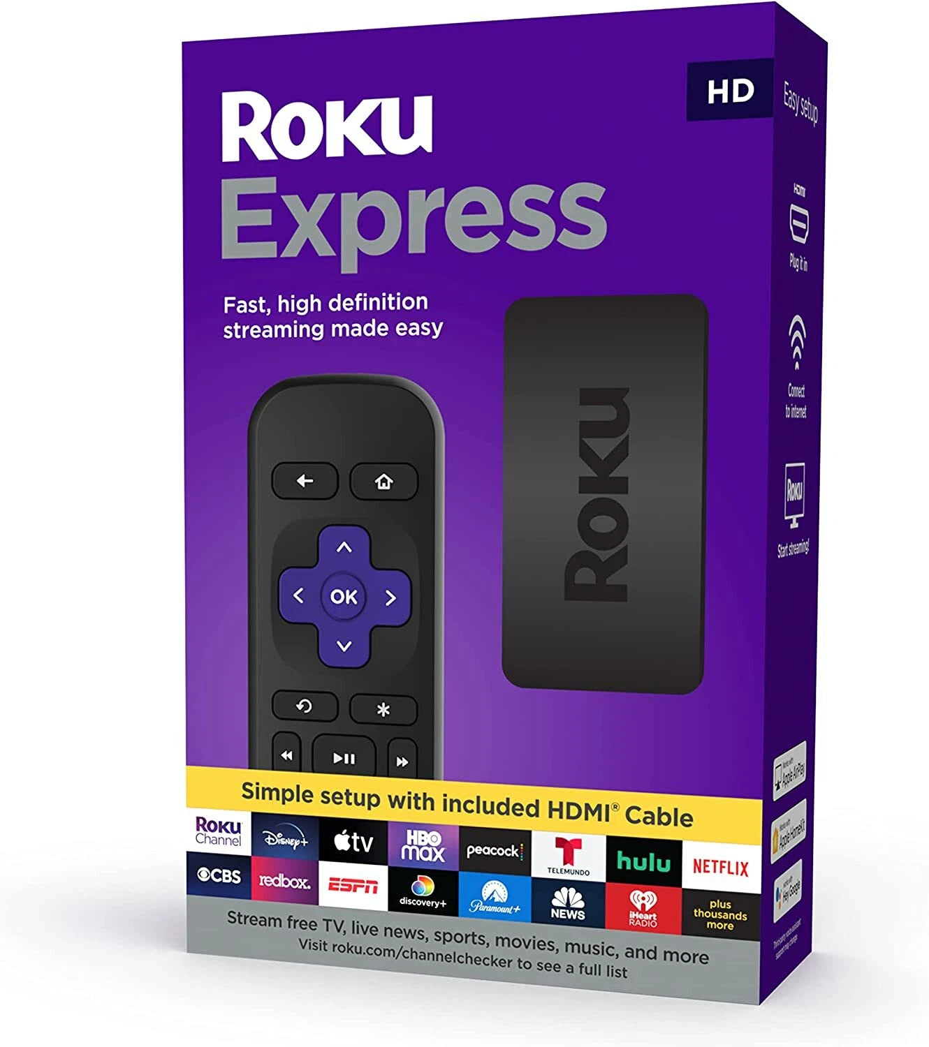 Roku Express HD Streaming Device for TV – Black Roku