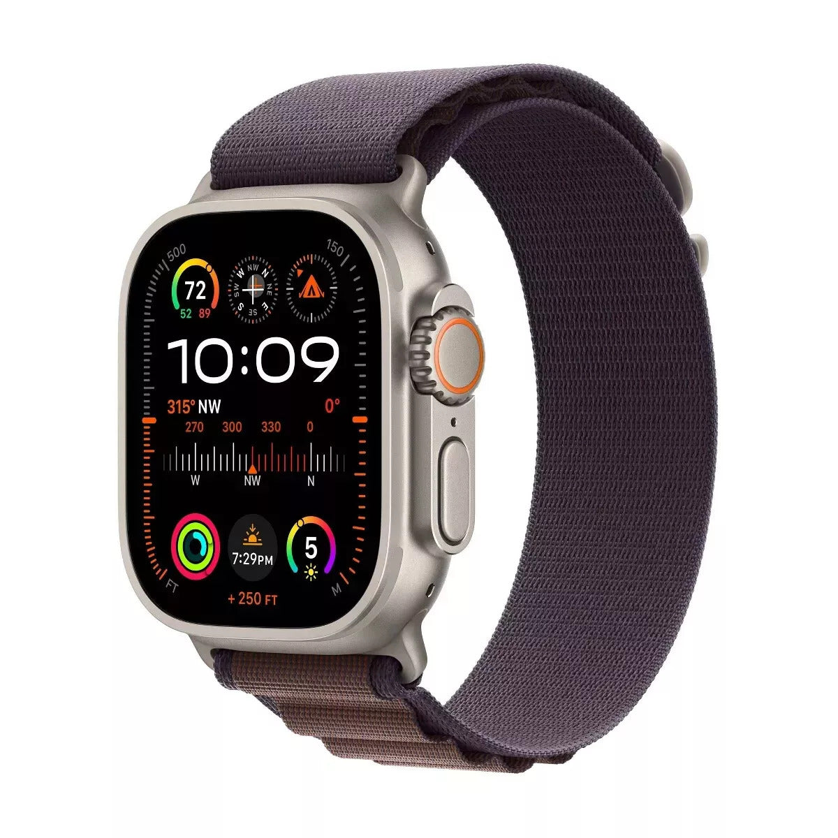 Apple Watch Ultra 2 GPS + Cellular - 49mm Titanium Case with Indigo Alpine Loop - Medium ( Open Never Used ) Apple