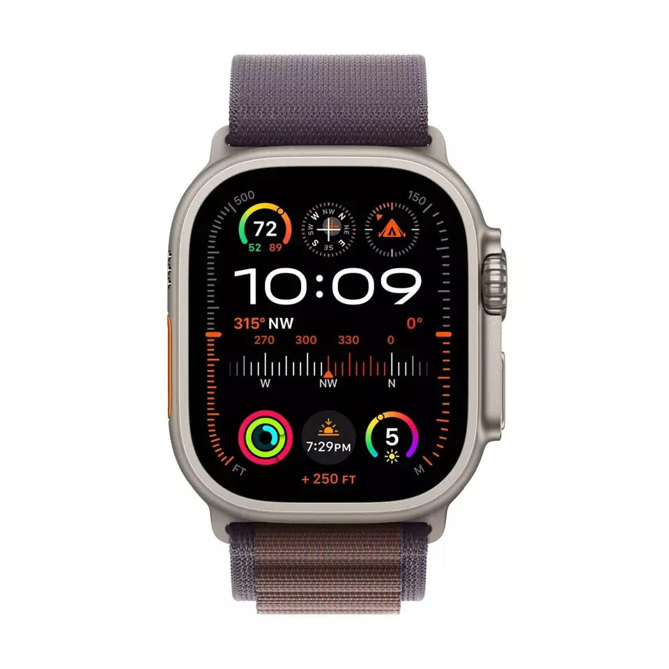 Apple Watch Ultra 2 GPS + Cellular - 49mm Titanium Case with Indigo Alpine Loop - Medium ( Open Never Used ) Apple