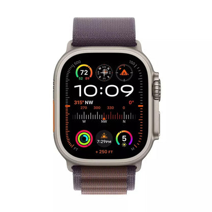 Apple Watch Ultra 2 GPS + Cellular - 49mm Titanium Case with Indigo Alpine Loop - Medium ( Open Never Used ) Apple