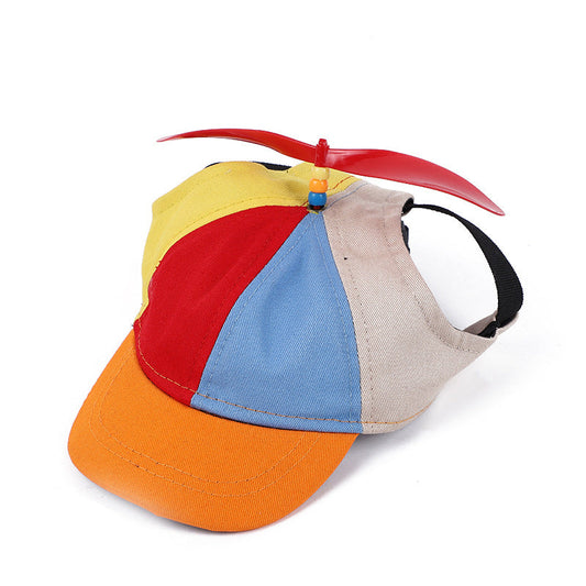 M Orange Pet Baseball Cap with Spinning Propeller - Colorful Fun Design - See Details for Sizing Tristar Online