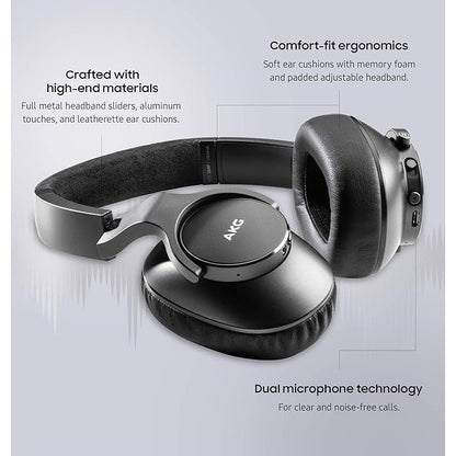 Samsung AKG - N700NCM2 Wireless Noise Cancelling On-Ear Headphones - Black - Pristine - Refurbished SAMSUNG