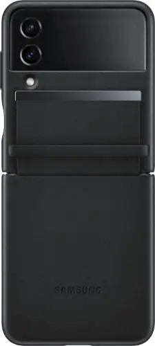 Samsung Galaxy Z Flip 4 Flap Leather Phone Case - Black