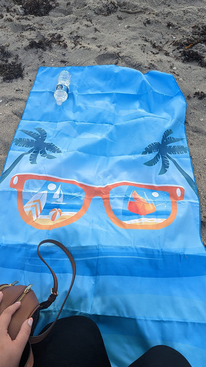 Sand Free Microfibre Beach Towel - Pink Flamingo "Summer" Print Quick Dry Travel Towel 80x160cm - Lightweight Absorbent Bath Sheet for Pool & Holiday Tristar Online