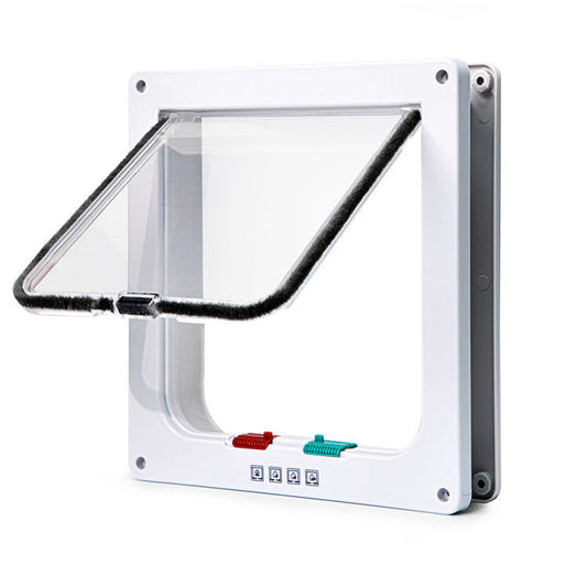 Secure 4-Way Locking Pet Door for Cats & Small Dogs - Easy Access Flap for Doors, Walls & Glass(Size M) Tristar Online