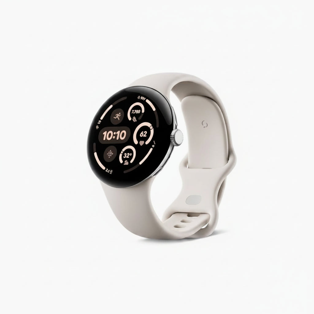 Google Pixel Watch 3 41mm LTE - 32GB - Silver- Quartz Active Band Smartwatch - Pristine - Refurbished
