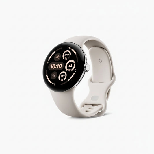 Google Pixel Watch 3 41mm LTE - 32GB - Silver- Quartz Active Band Smartwatch - Pristine - Refurbished