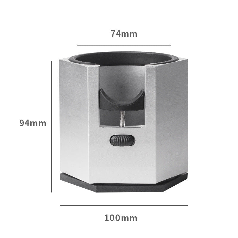 Silver Diamond Professional Aluminum Espresso Tamping Station - Adjustable Portafilter Holder Stand Tristar Online