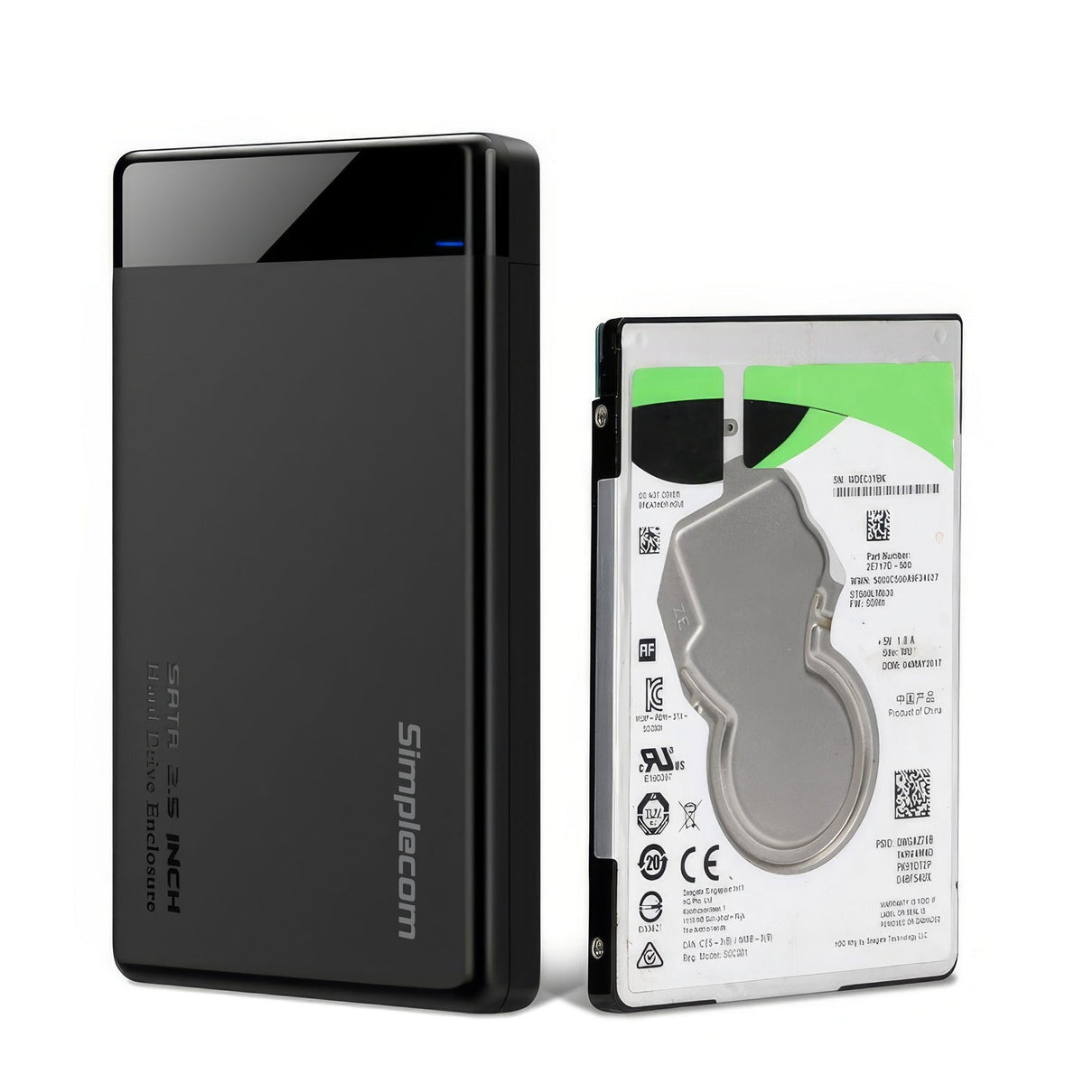 Simplecom SE109 Tool-free 2.5" SATA HDD SSD to USB-C Enclosure USB 3.2 Gen 1 Tristar Online