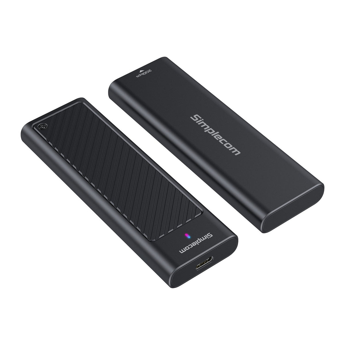 Simplecom SE538 M.2 SSD to USB 3.2 Gen 2x2 USB-C Enclosure 20Gbps NVMe SATA Dual Protocol Tristar Online