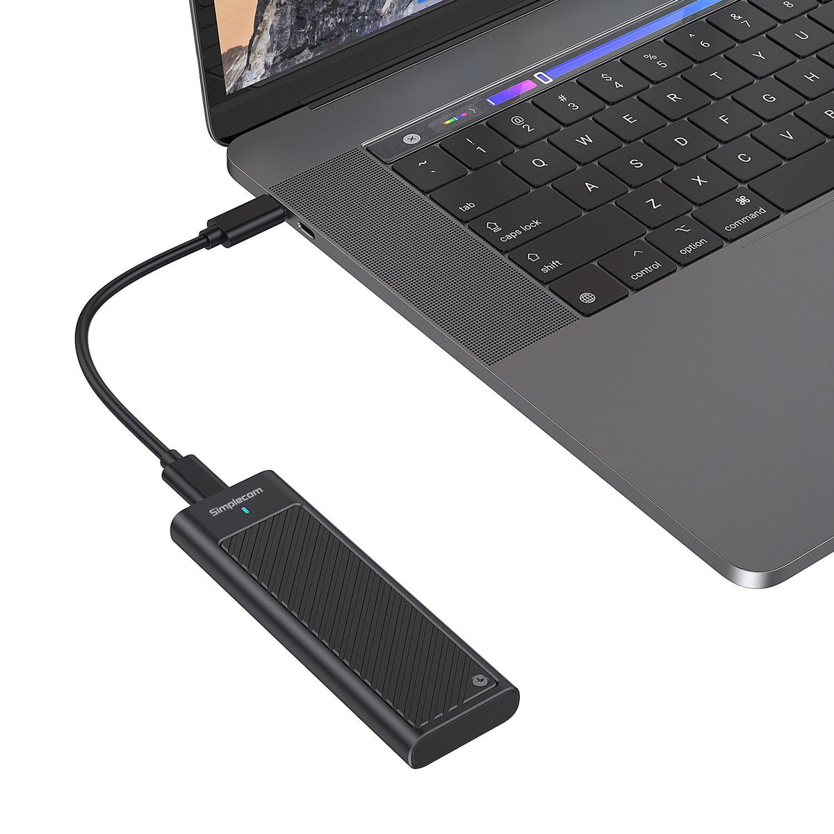Simplecom SE538 M.2 SSD to USB 3.2 Gen 2x2 USB-C Enclosure 20Gbps NVMe SATA Dual Protocol Tristar Online