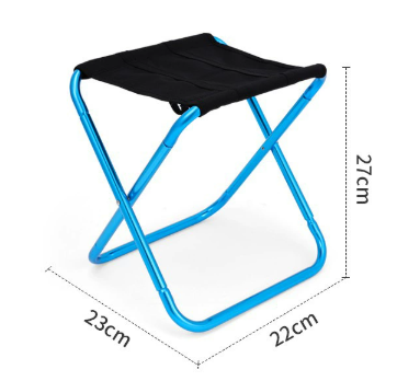 Small Blue Ultralight Portable Folding Camping Stool - Compact Aluminum Chair for Hiking, Fishing & Outdoor Events Tristar Online