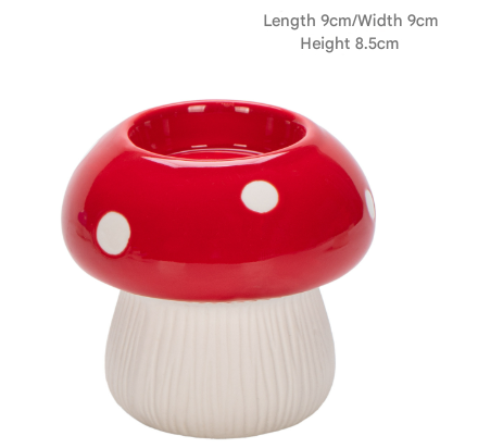Small Size Red Whimsical Ceramic Mushroom Vase - Decorative Floral & Hydroponic Planter Tristar Online