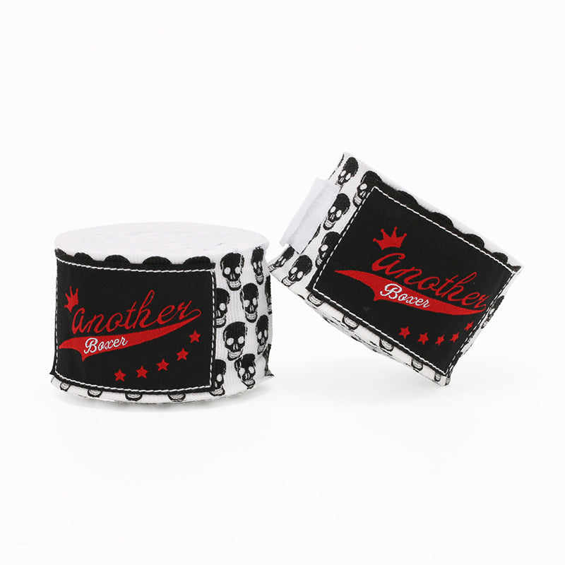 Small White Head Pro Grade 5m Boxing Hand Wraps - Printed Elastic Bandages for Training & Combat Sports (1 Pair) Tristar Online