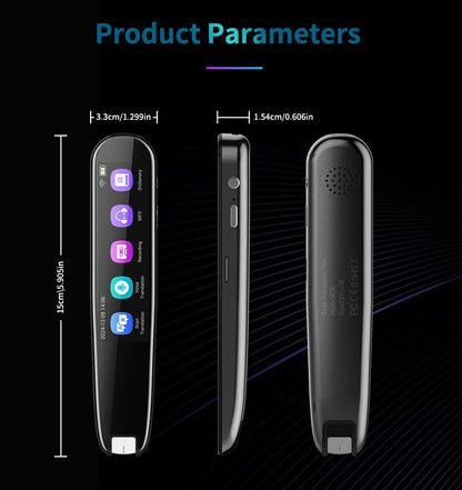 Smart AI Scan & Voice Translator Pen - 112+ Languages, Offline Mode, HD Touchscreen & Dictionary(black) Tristar Online