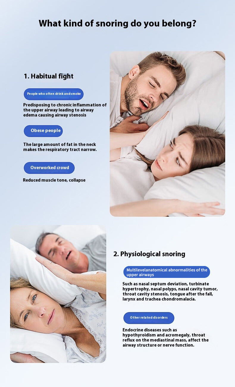 Smart Anti-Snoring Throat Massager - AI-Powered Vibration Sleep Aid, USB-C Rechargeable & Portable(black) Tristar Online