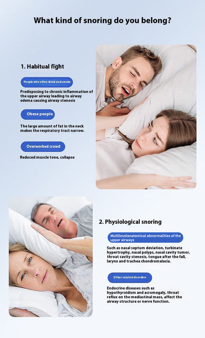 Smart Anti-Snoring Throat Massager - AI-Powered Vibration Sleep Aid, USB-C Rechargeable & Portable(black) Tristar Online