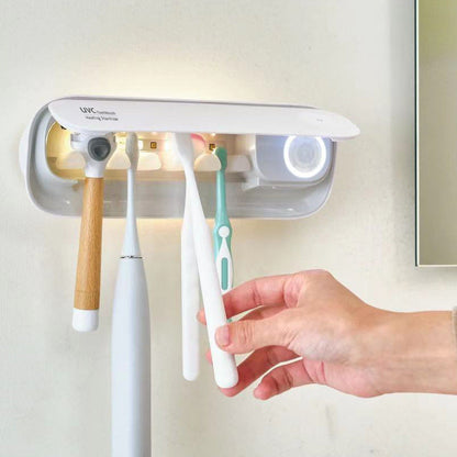 Smart UVC Toothbrush Sterilizer & Holder with Heat Drying, Radar Sensor Night Light(white) Tristar Online