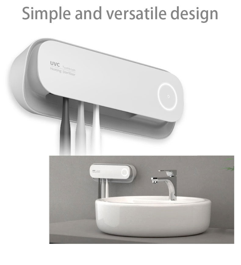 Smart UVC Toothbrush Sterilizer & Holder with Heat Drying, Radar Sensor Night Light(white) Tristar Online