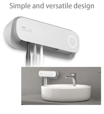 Smart UVC Toothbrush Sterilizer & Holder with Heat Drying, Radar Sensor Night Light(white) Tristar Online