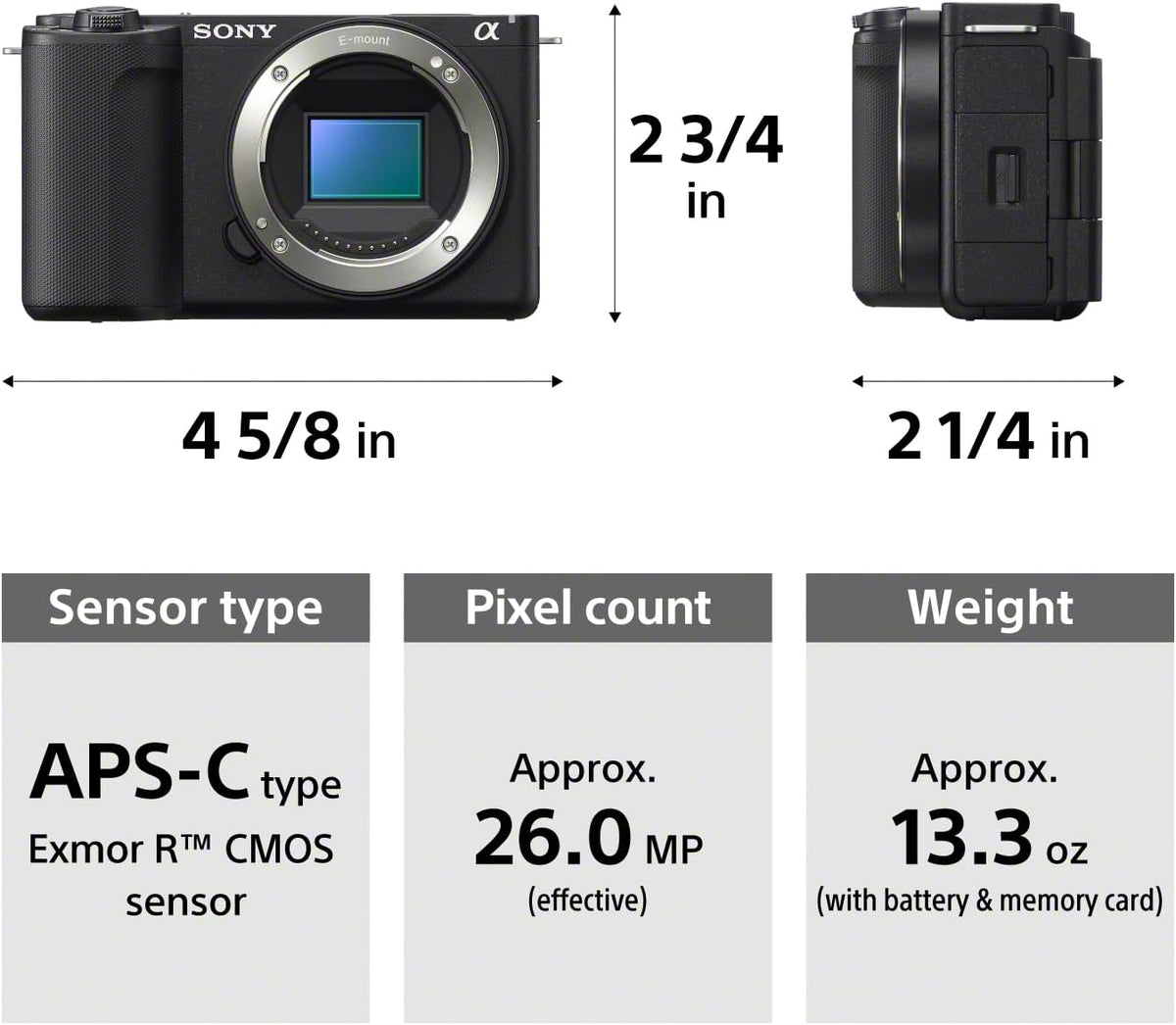 Sony ZV-E10 II Mirrorless Camera with 16-50mm Lens (ZV-E10M2K) – Black SONY