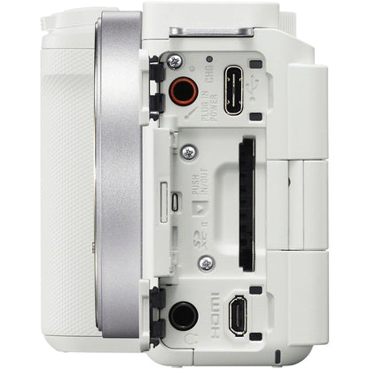 Sony ZV-E10 Mirrorless Camera with 16-50mm Lens (ILCZV-E10L) (White)