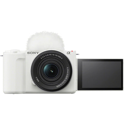 Sony ZV-E10 Mirrorless Camera with 16-50mm Lens (ILCZV-E10L) (White)