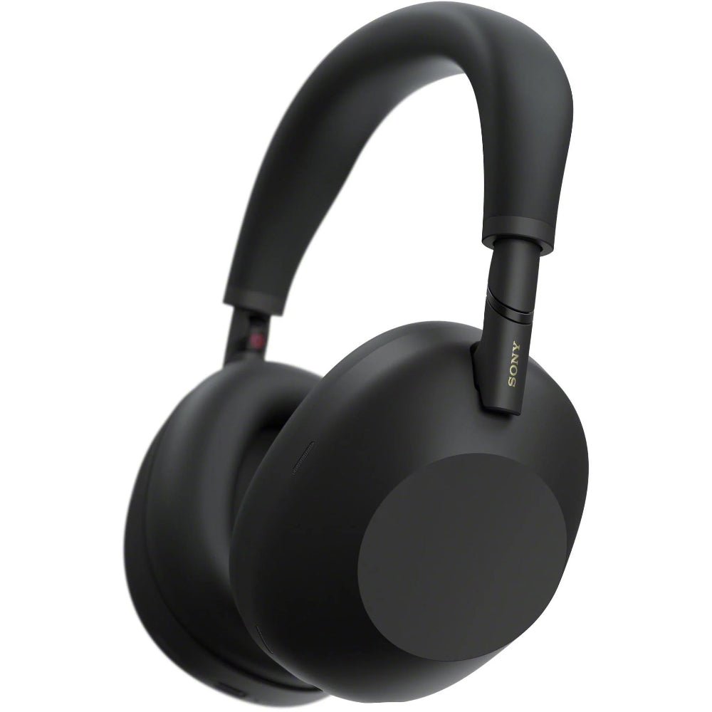 Front view of Sony WH-1000XM6 Premium Noise Cancelling Over-Ear Headphones in Black on a white background, showing both earcups and headband.